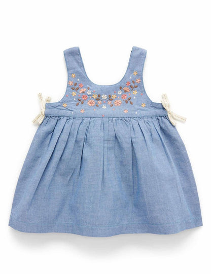 Frangipani Embroidered Dress