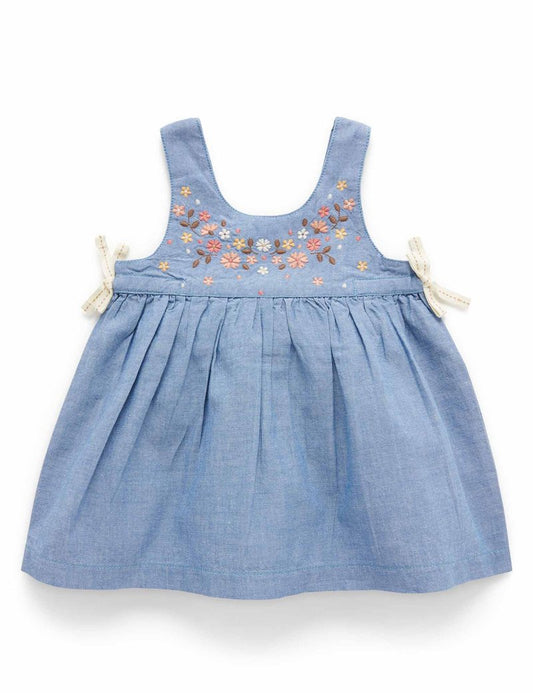 Frangipani Embroidered Dress